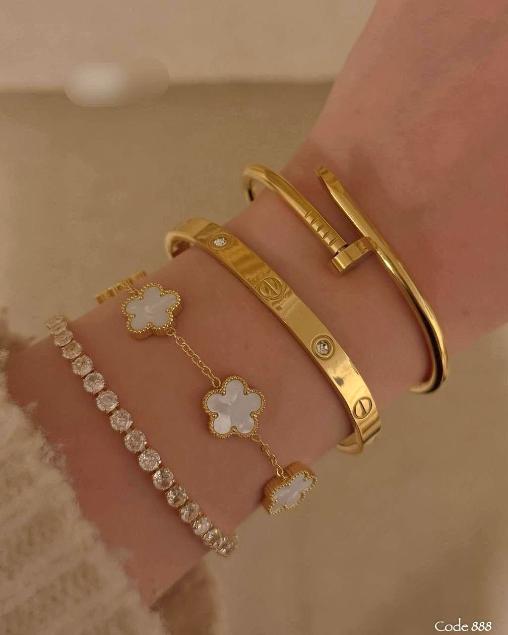 Gemini Bracelet Set | 4 Pieces Stainless Steel