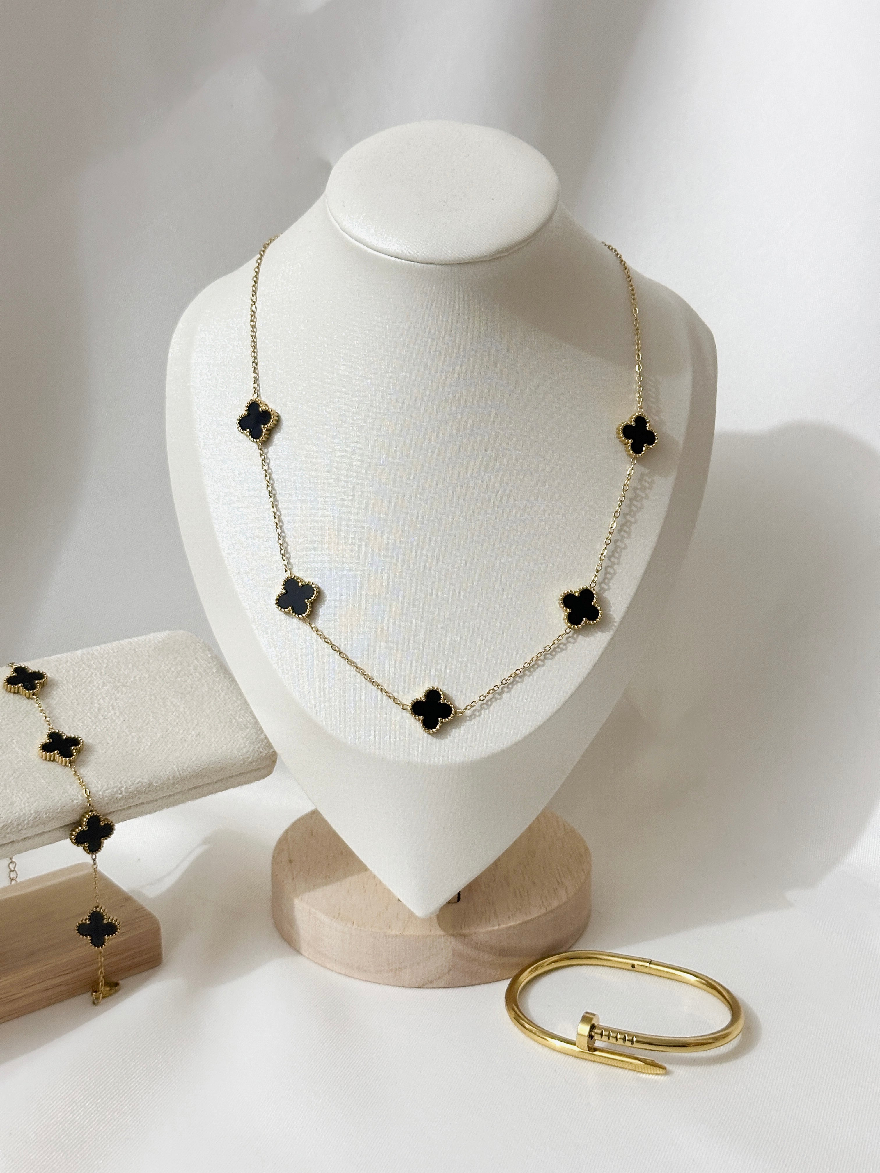 Four Leaf Set | Necklace + Bracelet + Nail