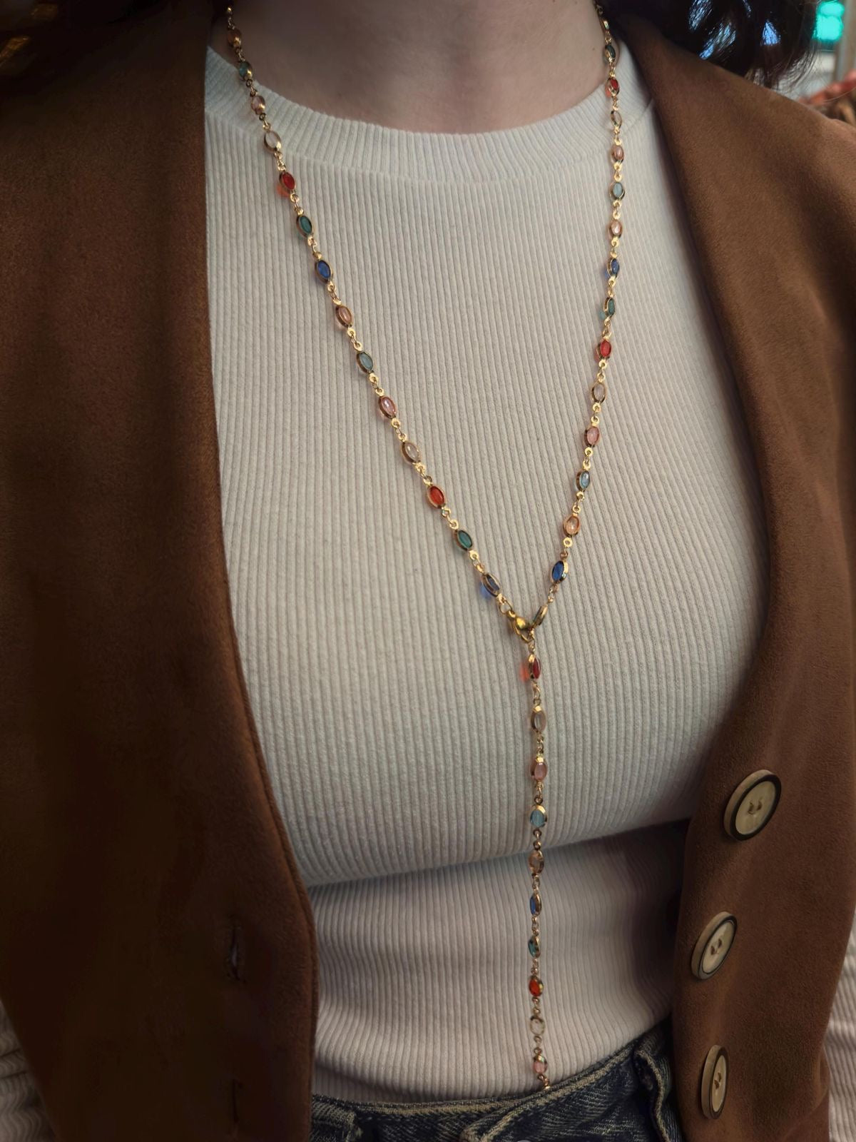 Rainbow Long Necklace