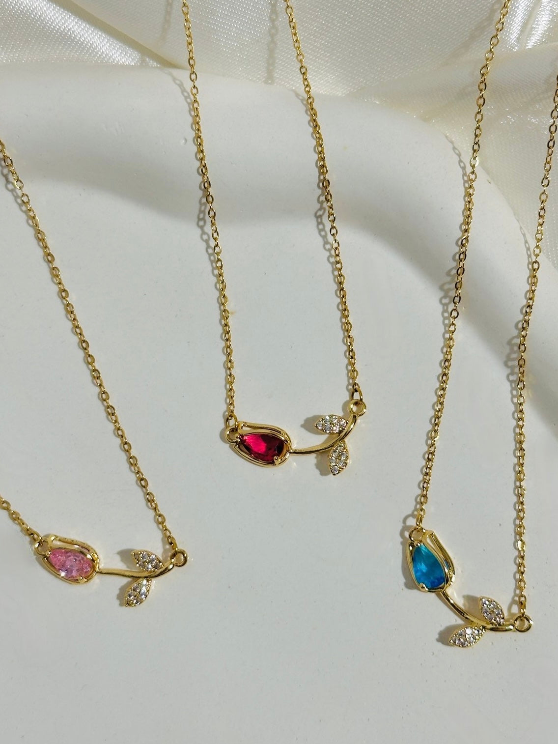 Tulip Gold Plated Necklace