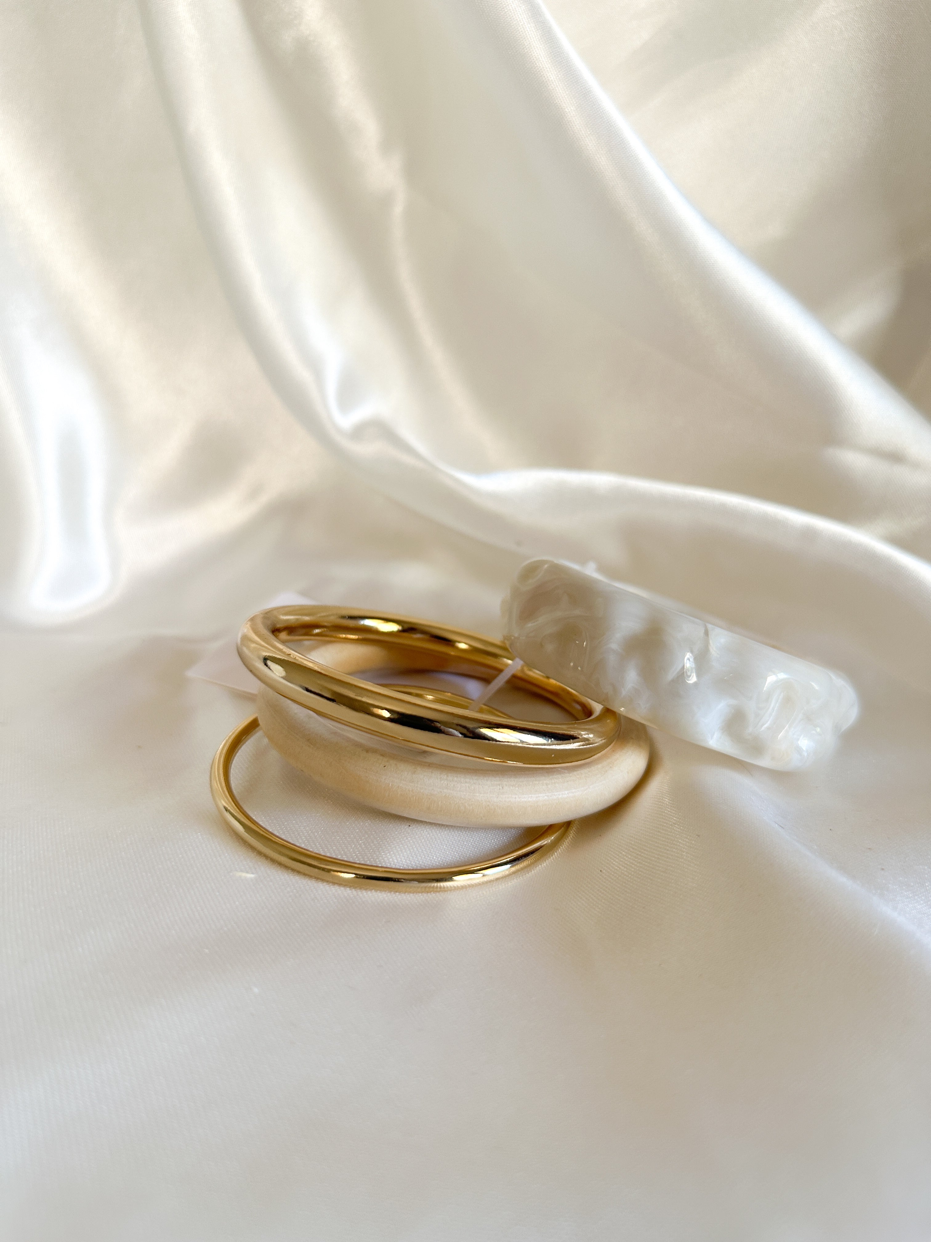 Crystal Gold Bangle Set