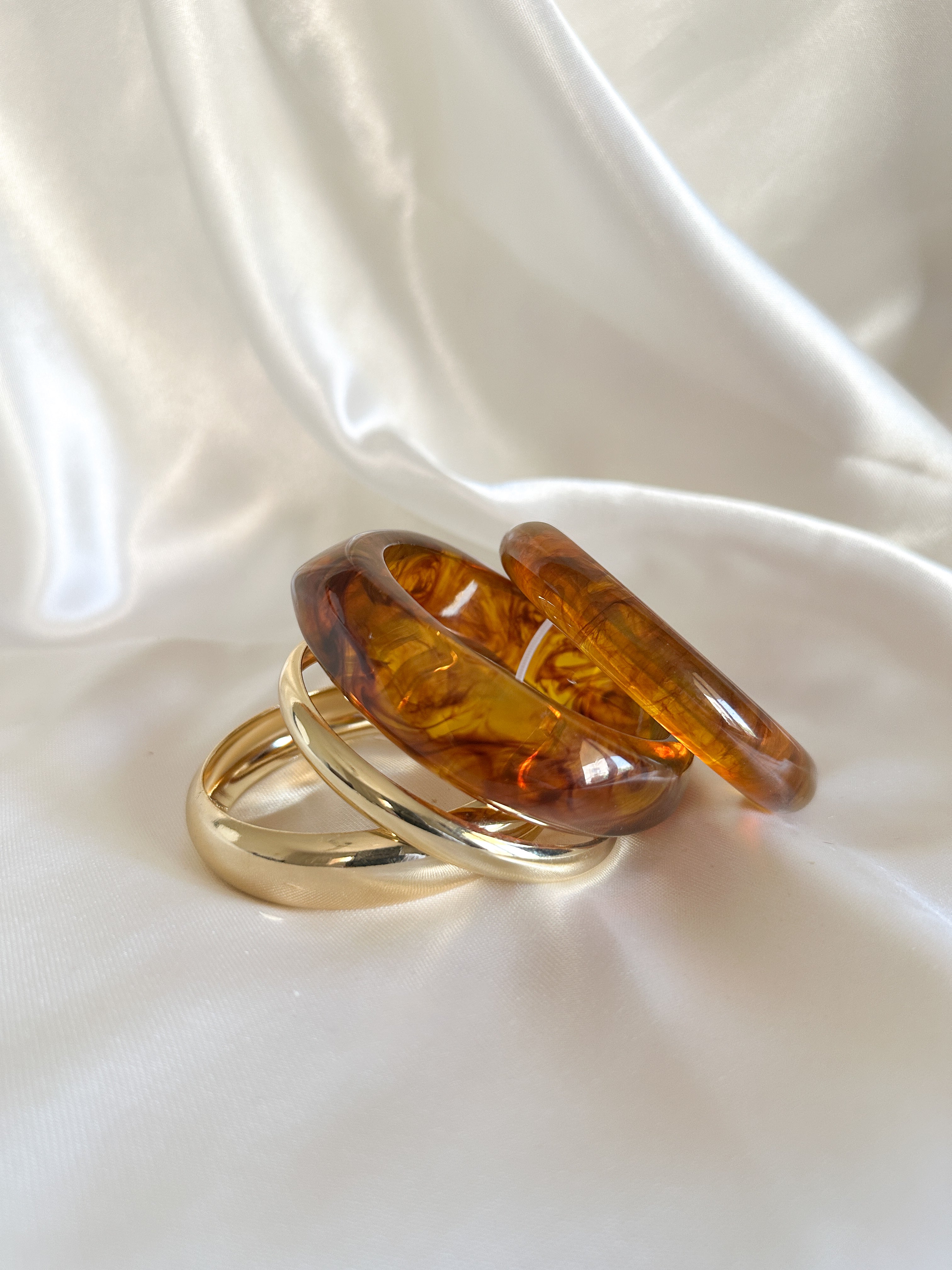 Amber Gold Bangle Set